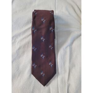 The Fell Company Rivetz of Boston Men's Tie 56" x 3" Birds Silk Polyst Made USA